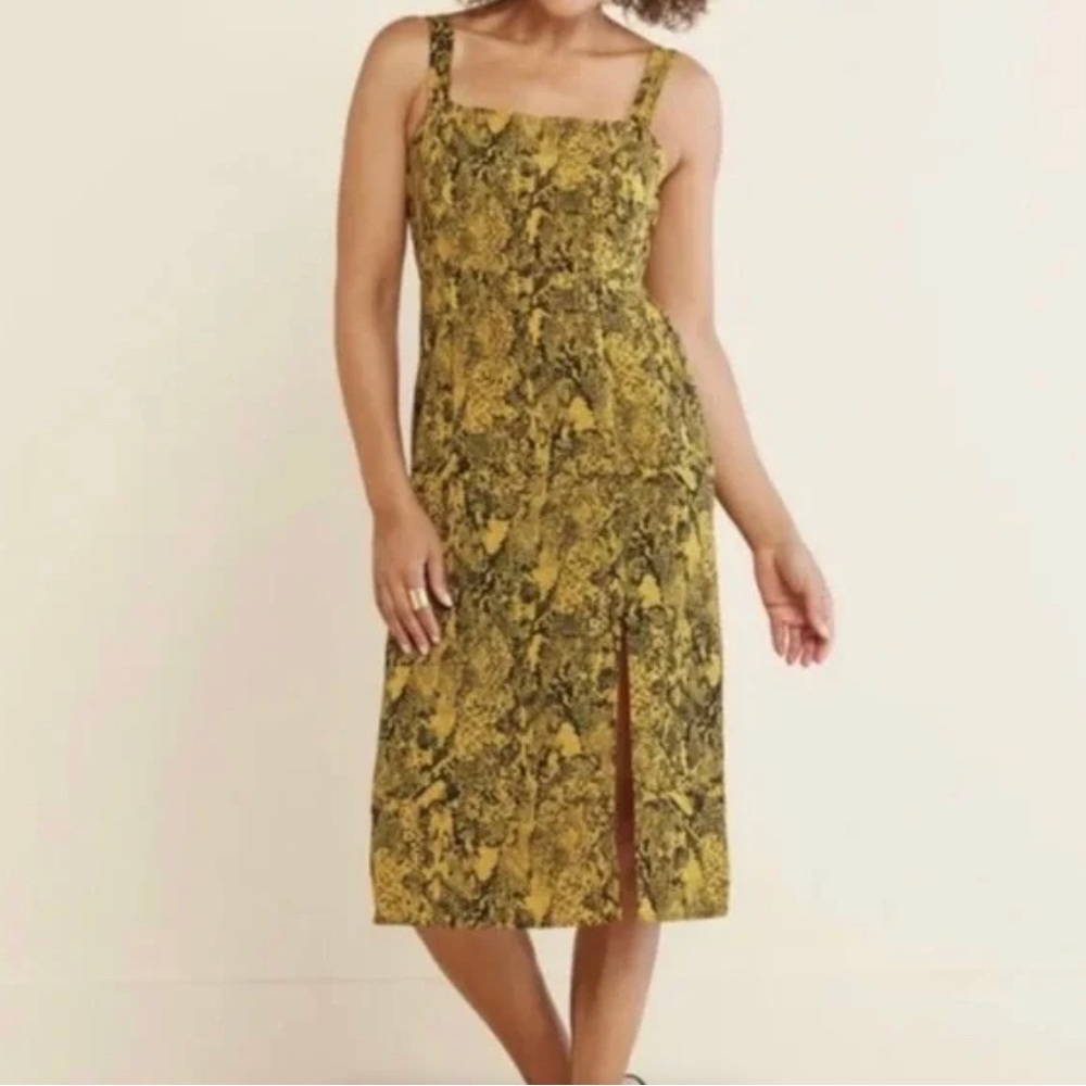 NWT sanctuary yellow python print sundress dress M